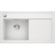 Fregadero sobre encimera BLANCO ZENAR 45S BLANCO E/D V/A. 523854. Una cubeta, con escurridor, Blanco. Para mueble de más de 90 cm